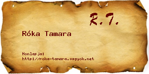 Róka Tamara névjegykártya